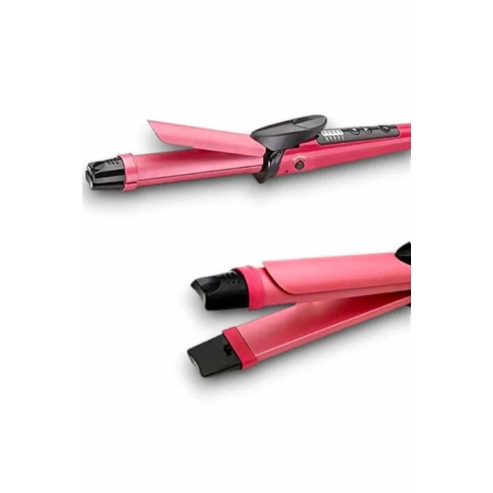 Mey İthalat® Saç Şekillendirici Düzleştirici ve Maşa Özellikli Şekillendirici Seramik Kaplama