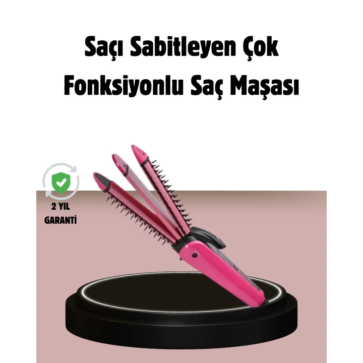 Mey İthalat® Saç Şekillendirici Maşa ve Düzleştirici 2’si 1 Arada
