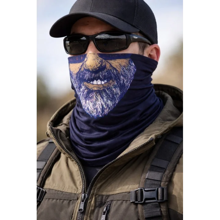 Mey İthalat® Sakallı Yüz Desenli Baf – Çok Amaçlı Boyunluk &amp; Maske 1 No