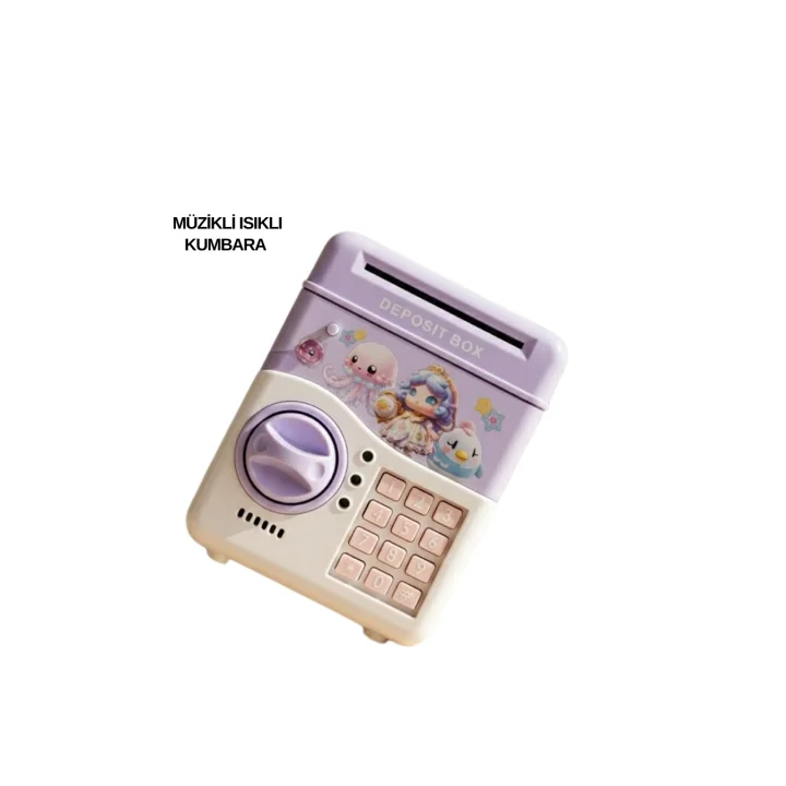 Mey İthalat® SAM51 MÜZİKLİ IŞIKLI KUMBARA MOR