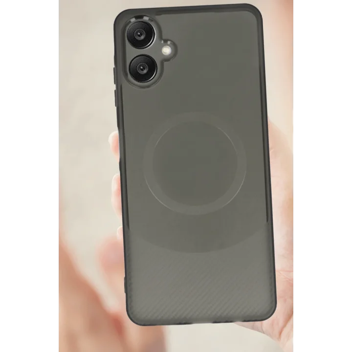 Mey İthalat®  Samsung A06 Kılıf Maya Karbon Kapak - Gri