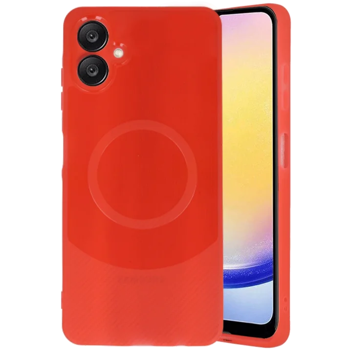 Mey İthalat®  Samsung A06 Kılıf Maya Karbon Kapak - Kırmızı