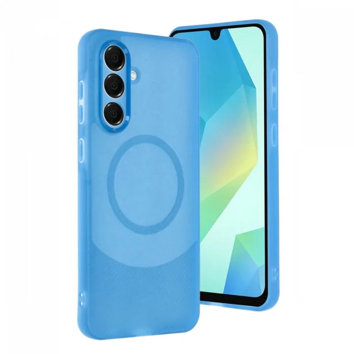 Mey İthalat®  Samsung A16 5G Kılıf Maya Karbon Kapak - Mavi