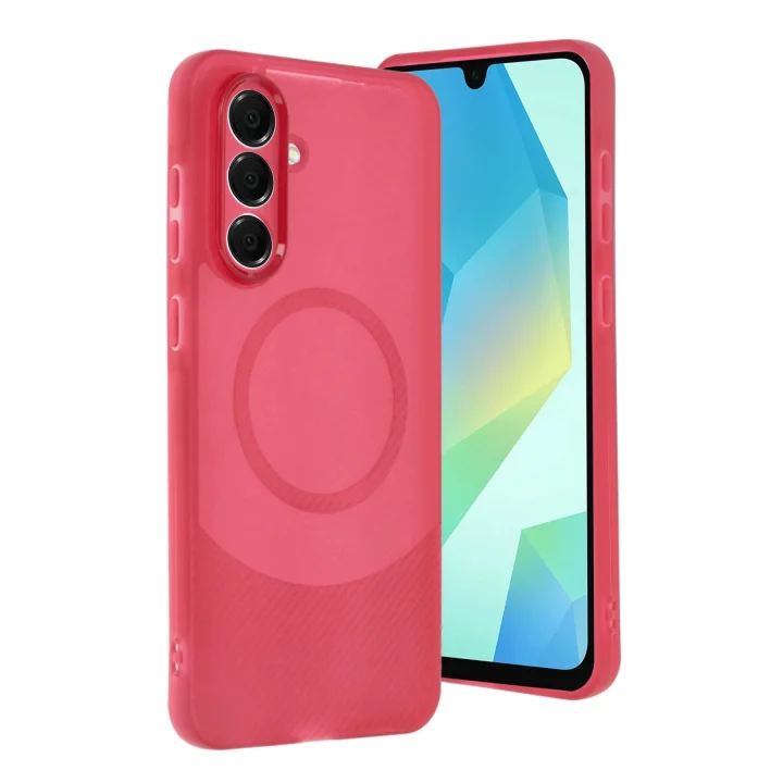 Mey İthalat®  Samsung A56 Kılıf Maya Karbon Kapak - Bordo