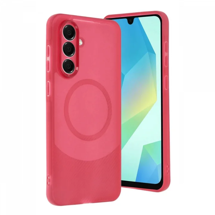 Mey İthalat®  Samsung A56 Kılıf Maya Karbon Kapak - Bordo