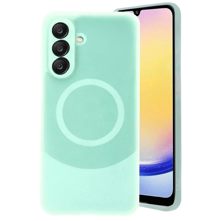 Mey İthalat®  Samsung A56 Kılıf Maya Karbon Kapak - Su Yeşili