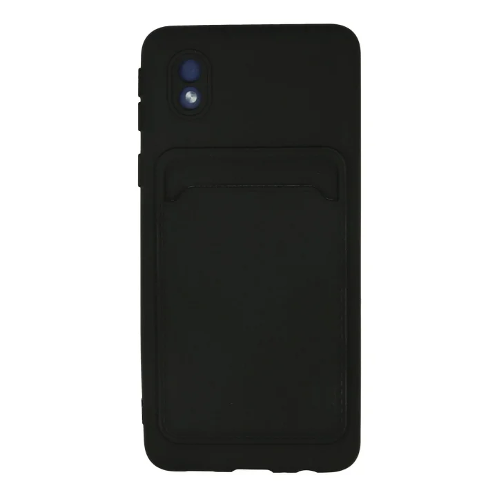 Mey İthalat®  Samsung Galaxy A01 Core Kılıf Kelvin Kartvizitli Silikon - Siyah