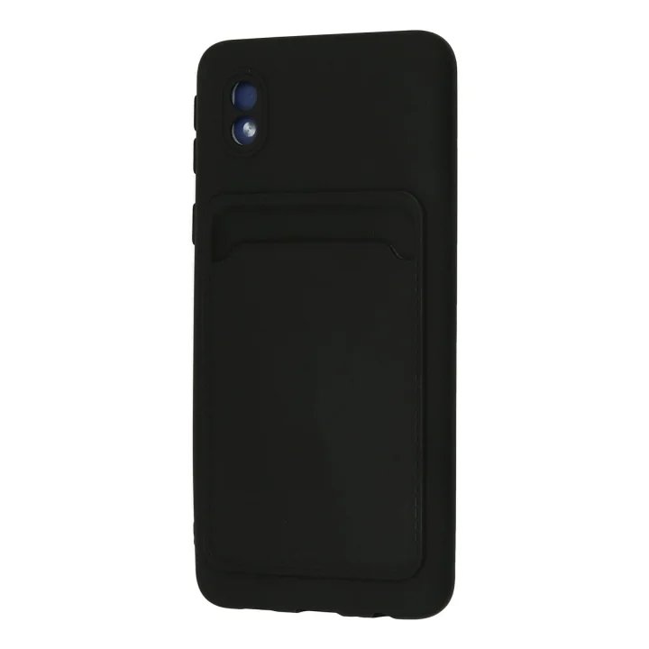 Mey İthalat®  Samsung Galaxy A01 Core Kılıf Kelvin Kartvizitli Silikon - Siyah