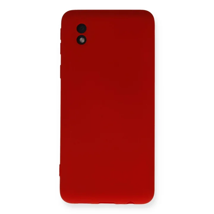 Mey İthalat®  Samsung Galaxy A01 Core Kılıf Nano içi Kadife Silikon - Kırmızı