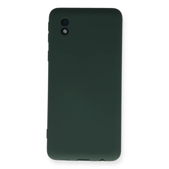 Mey İthalat®  Samsung Galaxy A01 Core Kılıf Nano içi Kadife Silikon - Koyu Yeşil