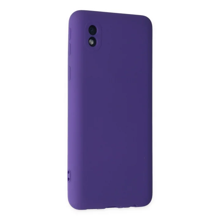 Mey İthalat®  Samsung Galaxy A01 Core Kılıf Nano içi Kadife Silikon - Mor