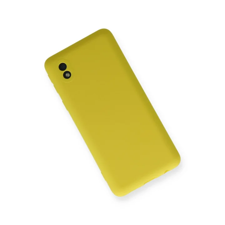 Mey İthalat®  Samsung Galaxy A01 Core Kılıf Nano içi Kadife Silikon - Sarı
