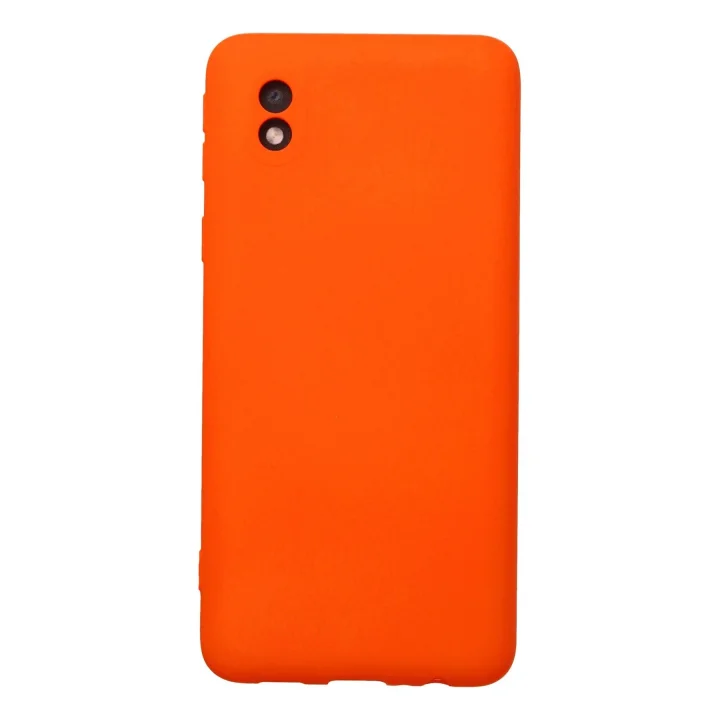 Mey İthalat®  Samsung Galaxy A01 Core Kılıf Nano içi Kadife Silikon - Turuncu