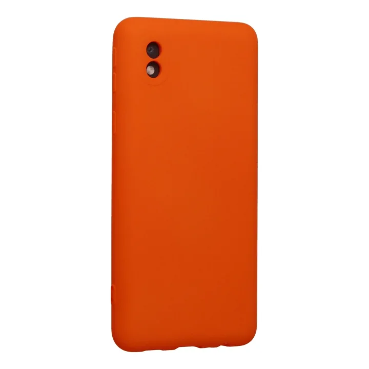 Mey İthalat®  Samsung Galaxy A01 Core Kılıf Nano içi Kadife Silikon - Turuncu