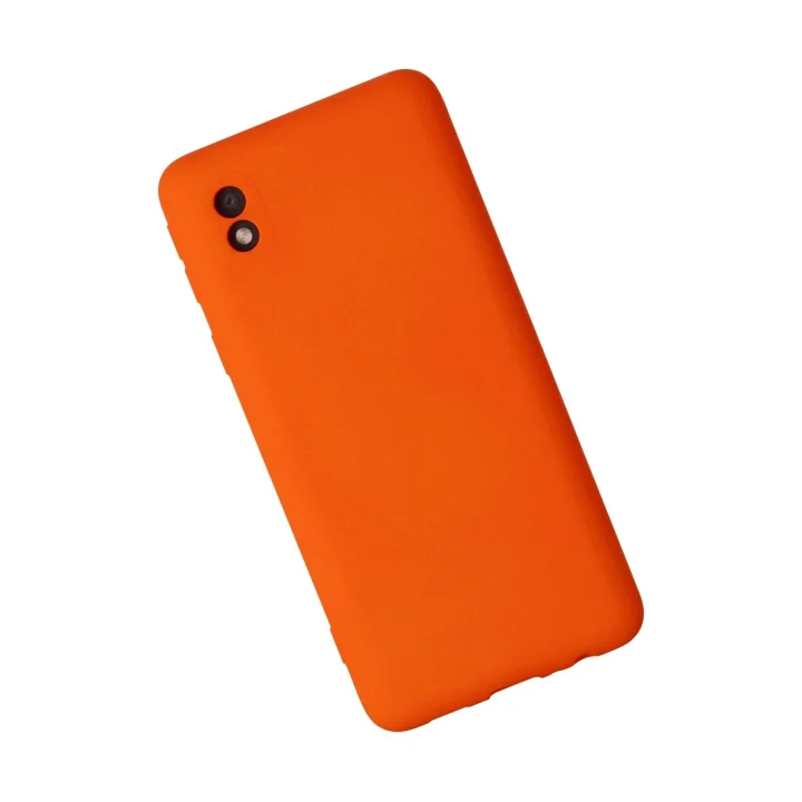 Mey İthalat®  Samsung Galaxy A01 Core Kılıf Nano içi Kadife Silikon - Turuncu