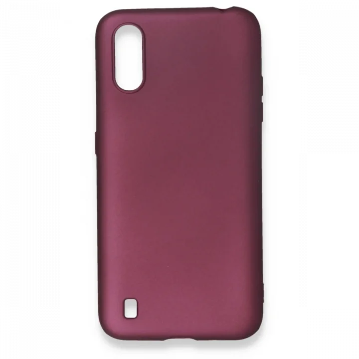 Mey İthalat®  Samsung Galaxy A01 Kılıf First Silikon - Mürdüm