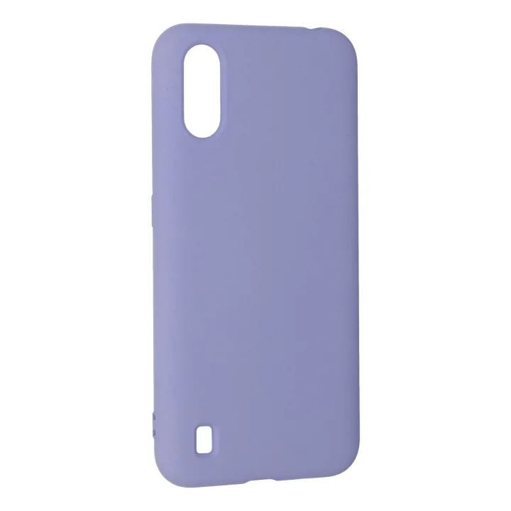 Mey İthalat®  Samsung Galaxy A01 Kılıf Nano içi Kadife Silikon - Lila