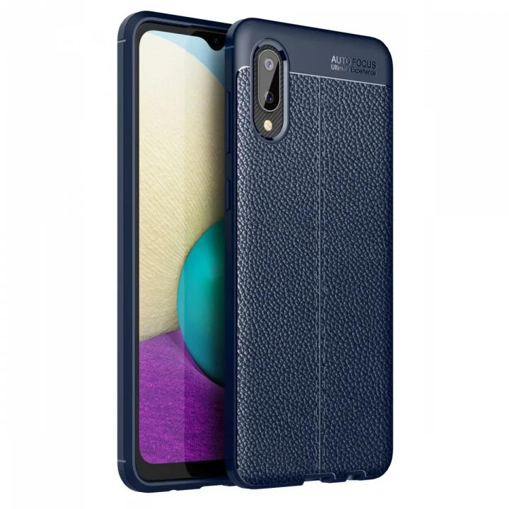 Mey İthalat®  Samsung Galaxy A02 Kılıf Auto Focus Kapak - Lacivert