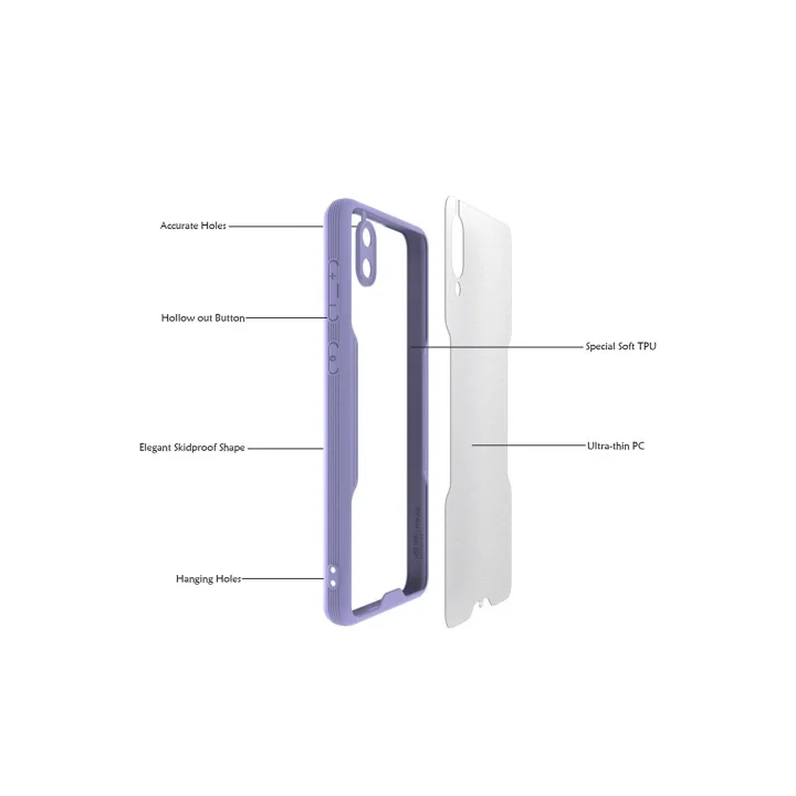 Mey İthalat®  Samsung Galaxy A02 Kılıf Platin Silikon - Mavi