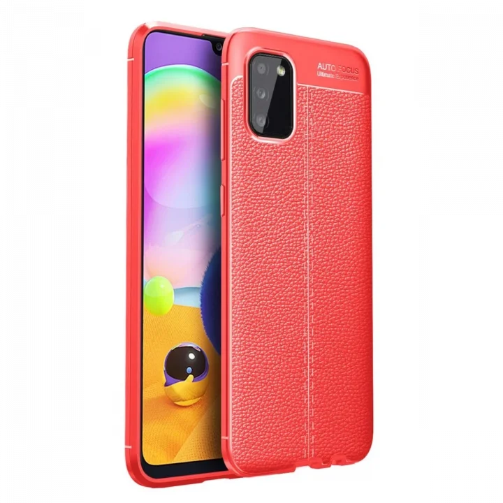 Mey İthalat®  Samsung Galaxy A02S Kılıf Auto Focus Kapak - Kırmızı