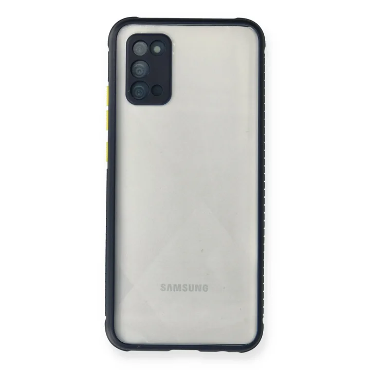Mey İthalat®  Samsung Galaxy A02S Kılıf Miami Şeffaf Silikon - Lacivert