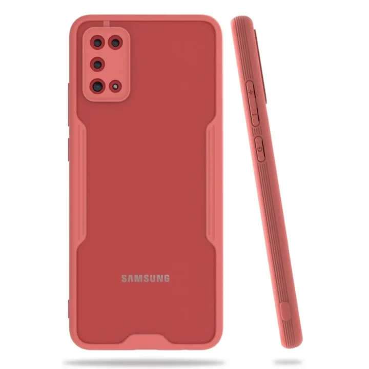 Mey İthalat®  Samsung Galaxy A02S Kılıf Platin Silikon - Pembe