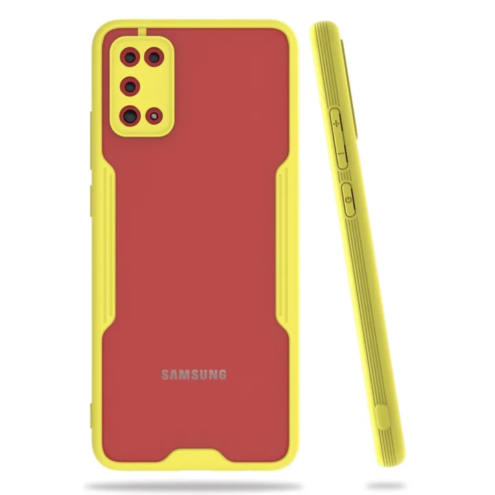 Mey İthalat®  Samsung Galaxy A02S Kılıf Platin Silikon - Sarı