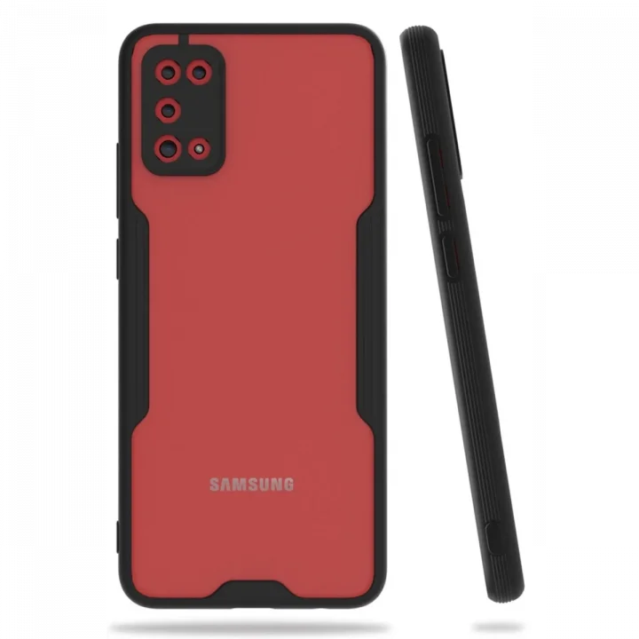 Mey İthalat®  Samsung Galaxy A02S Kılıf Platin Silikon - Siyah