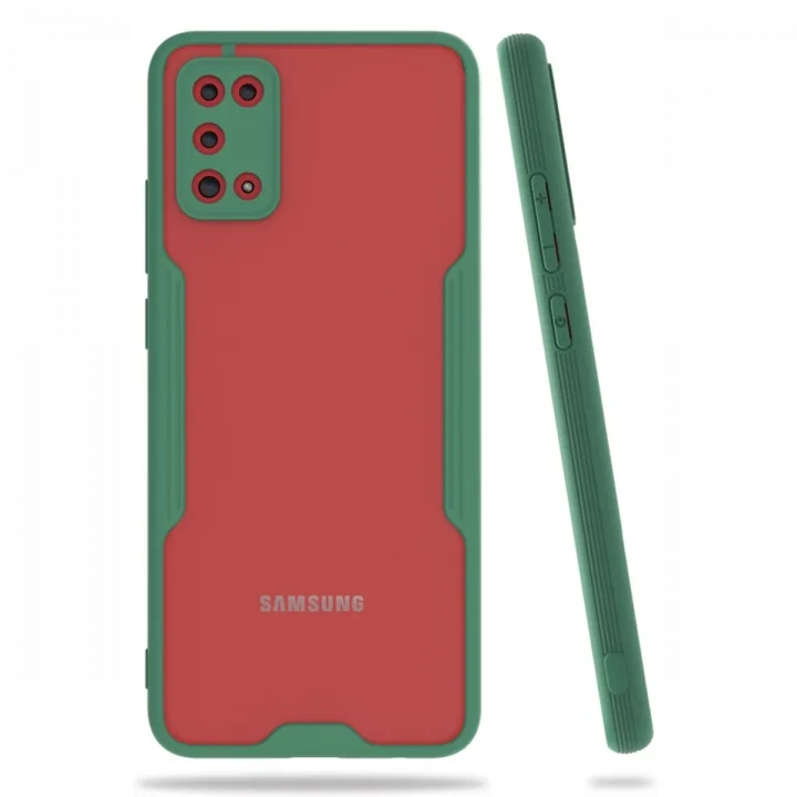 Mey İthalat®  Samsung Galaxy A02S Kılıf Platin Silikon - Yeşil