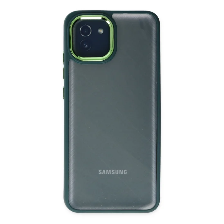 Mey İthalat®  Samsung Galaxy A03 Kılıf Dora Kapak - Haki Yeşil