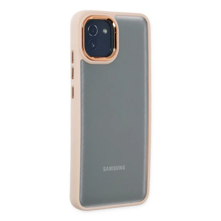 Mey İthalat®  Samsung Galaxy A03 Kılıf Dora Kapak - Pudra