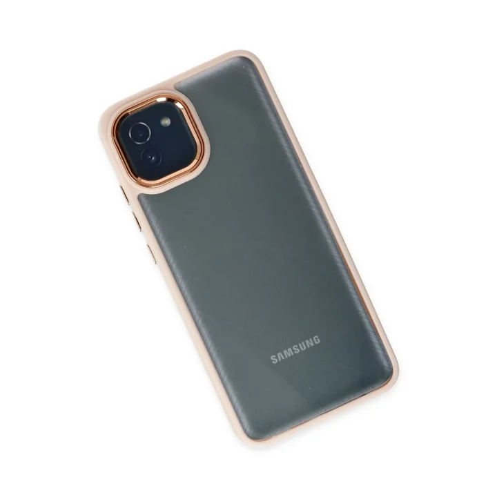 Mey İthalat®  Samsung Galaxy A03 Kılıf Dora Kapak - Pudra