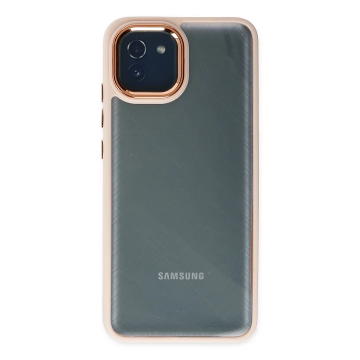 Mey İthalat®  Samsung Galaxy A03 Kılıf Dora Kapak - Pudra