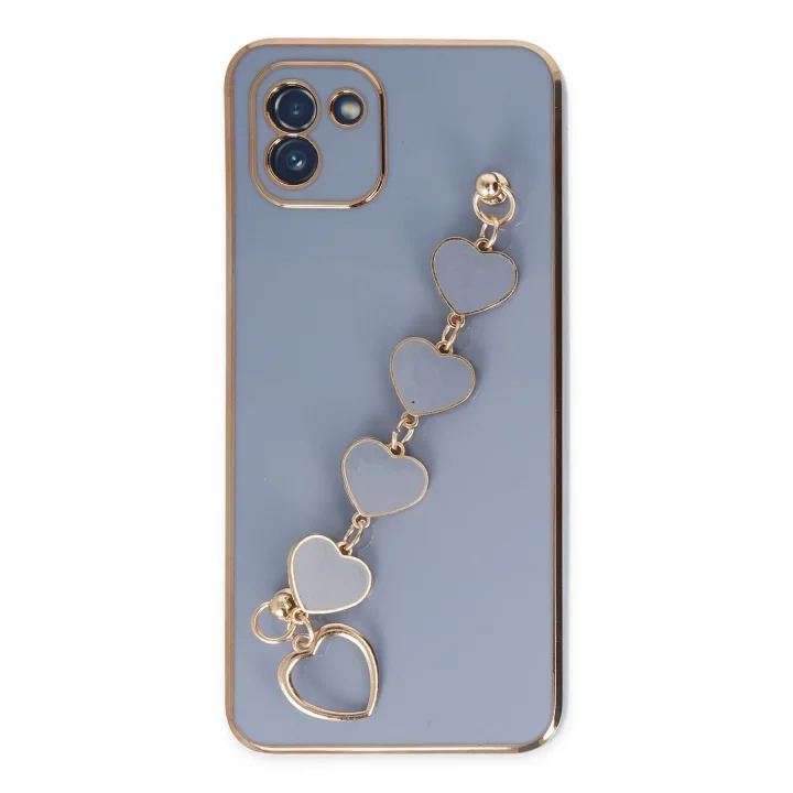 Mey İthalat®  Samsung Galaxy A03 Kılıf Esila Silikon - Gri