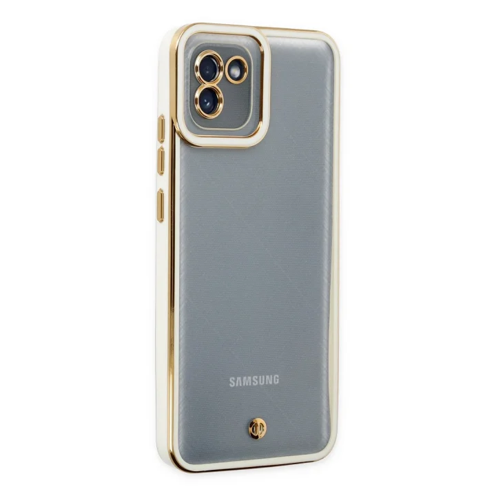 Mey İthalat®  Samsung Galaxy A03 Kılıf Liva Lens Silikon - Beyaz