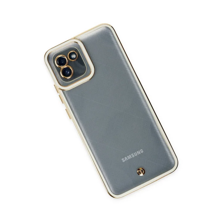 Mey İthalat®  Samsung Galaxy A03 Kılıf Liva Lens Silikon - Beyaz