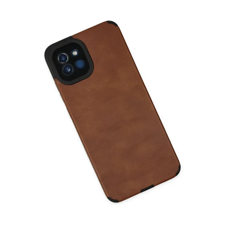 Mey İthalat®  Samsung Galaxy A03 Kılıf Loop Deri Silikon - Kahverengi