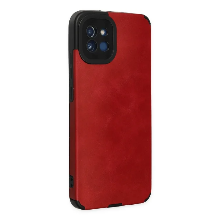 Mey İthalat®  Samsung Galaxy A03 Kılıf Loop Deri Silikon - Kırmızı