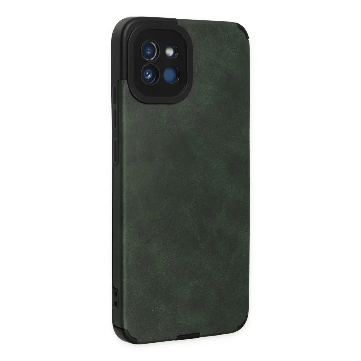 Mey İthalat®  Samsung Galaxy A03 Kılıf Loop Deri Silikon - Yeşil