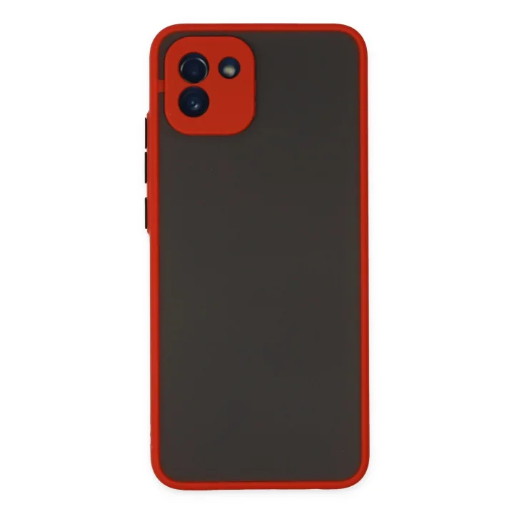 Mey İthalat®  Samsung Galaxy A03 Kılıf Montreal Silikon Kapak - Kırmızı