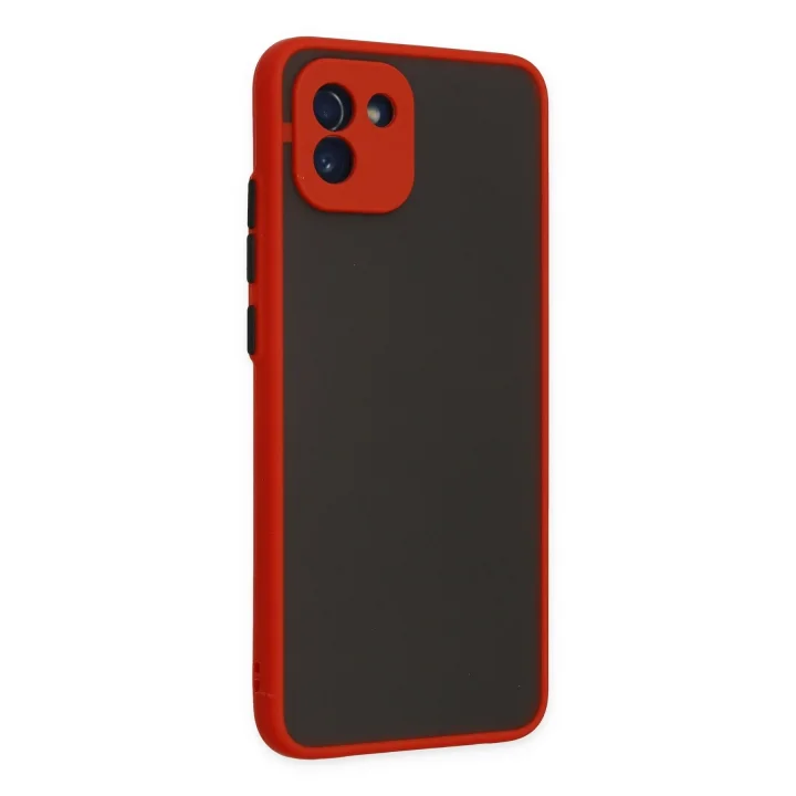 Mey İthalat®  Samsung Galaxy A03 Kılıf Montreal Silikon Kapak - Kırmızı