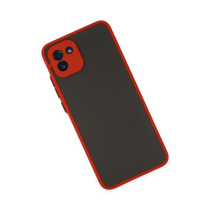 Mey İthalat®  Samsung Galaxy A03 Kılıf Montreal Silikon Kapak - Kırmızı