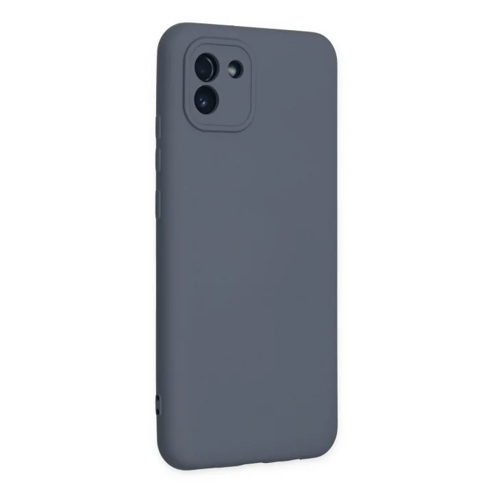 Mey İthalat®  Samsung Galaxy A03 Kılıf Nano içi Kadife Silikon - Gri