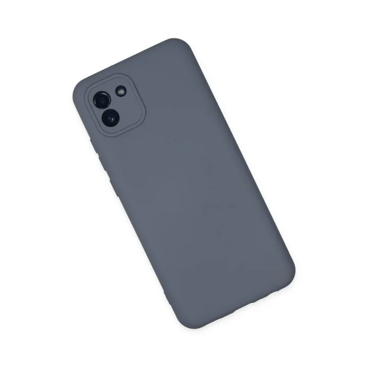 Mey İthalat®  Samsung Galaxy A03 Kılıf Nano içi Kadife Silikon - Gri