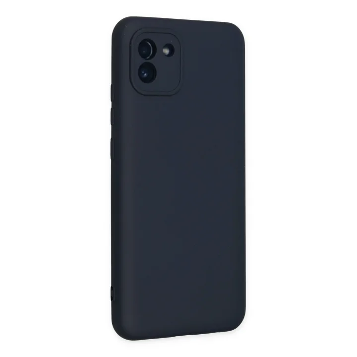 Mey İthalat®  Samsung Galaxy A03 Kılıf Nano içi Kadife Silikon - Lacivert