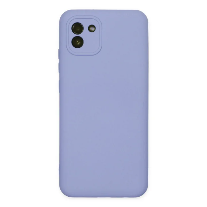 Mey İthalat®  Samsung Galaxy A03 Kılıf Nano içi Kadife Silikon - Lila