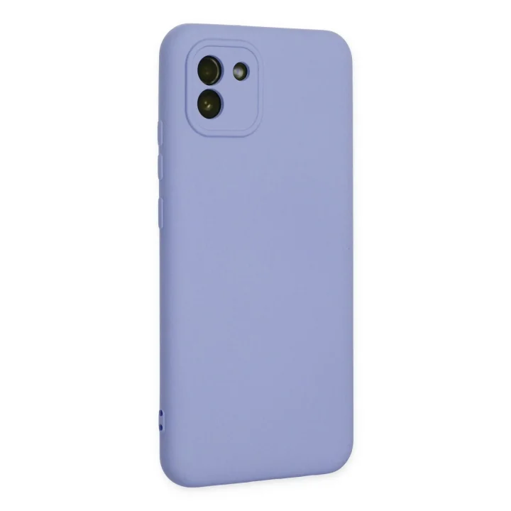 Mey İthalat®  Samsung Galaxy A03 Kılıf Nano içi Kadife Silikon - Lila