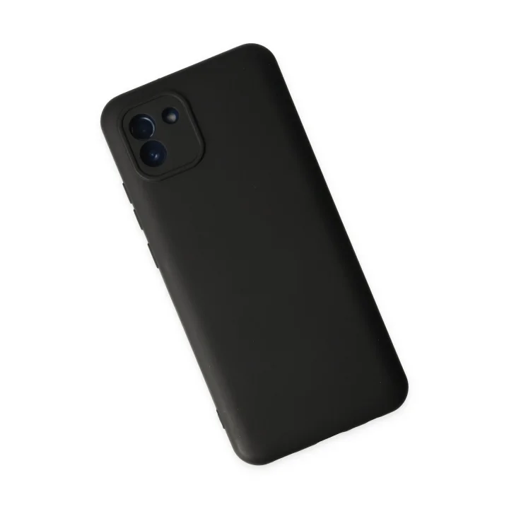 Mey İthalat®  Samsung Galaxy A03 Kılıf Nano içi Kadife Silikon - Siyah