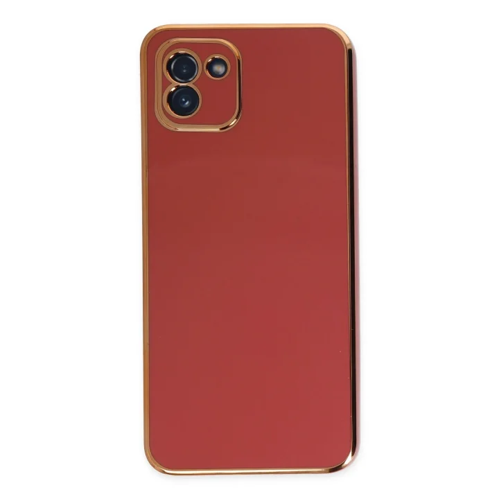 Mey İthalat®  Samsung Galaxy A03 Kılıf Volet Silikon - Kırmızı