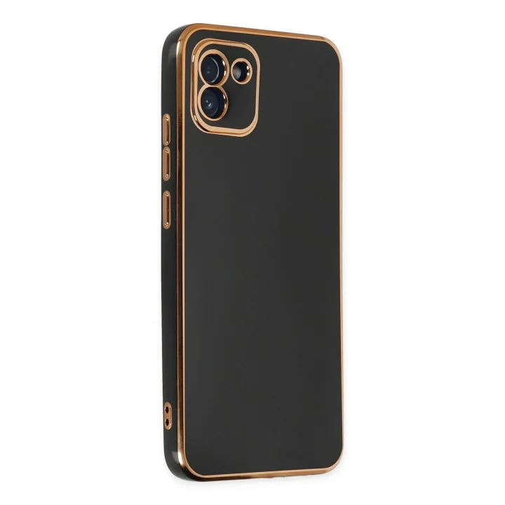 Mey İthalat®  Samsung Galaxy A03 Kılıf Volet Silikon - Siyah